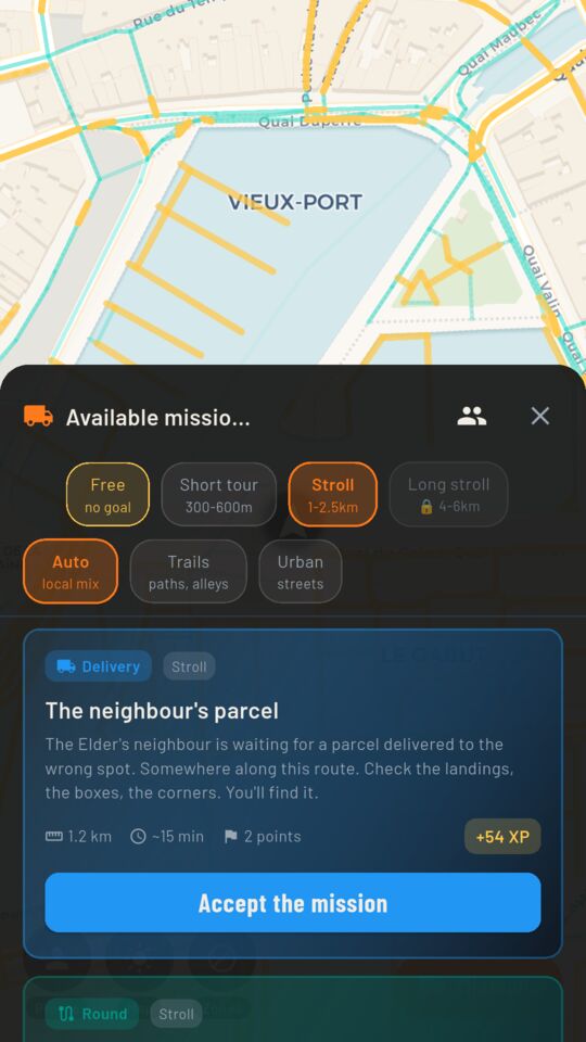 Missions generated around you