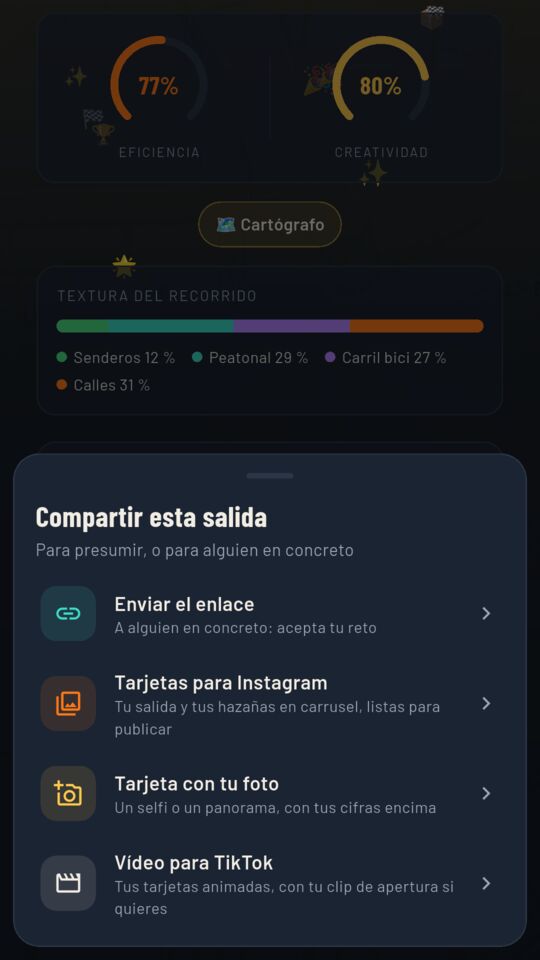 Comparte tus hazañas